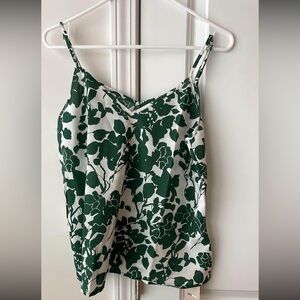 Green and white blouse